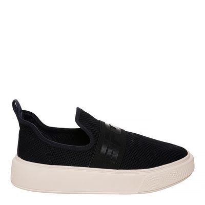 Tênis Slip On Knit Flatform Azul Marinho