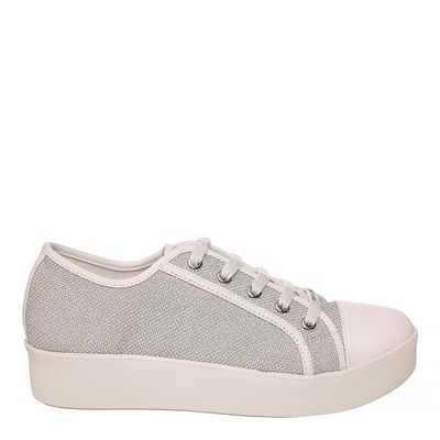 Tênis Jacquard Metalizado Prata