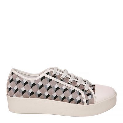 Tênis Jacquard Cubos Rosa