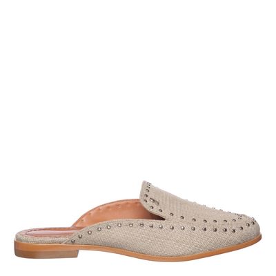 Mule Tecido Studs Bege