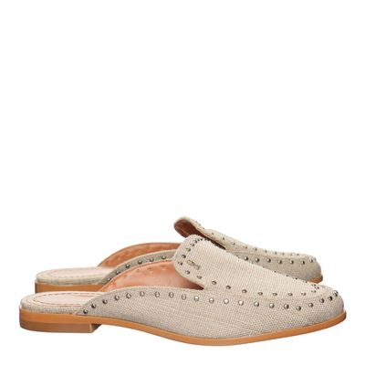 Mule Tecido Studs Bege