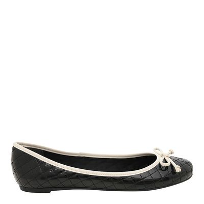 Sapatilha envernizado Preto e Branco Infantil