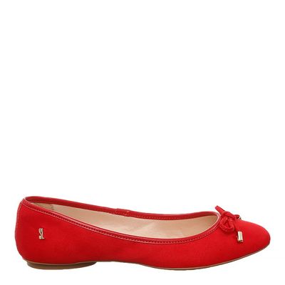 Sapatilha Suede Laço Vermelho