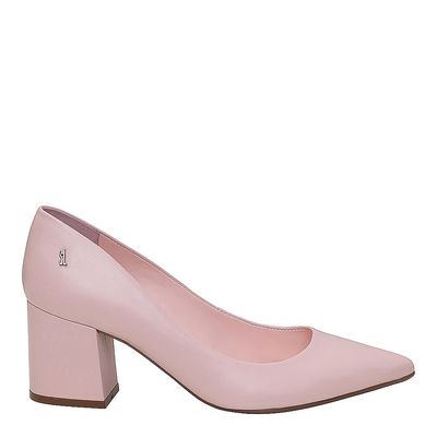 Scarpin Salto Grosso Rosa