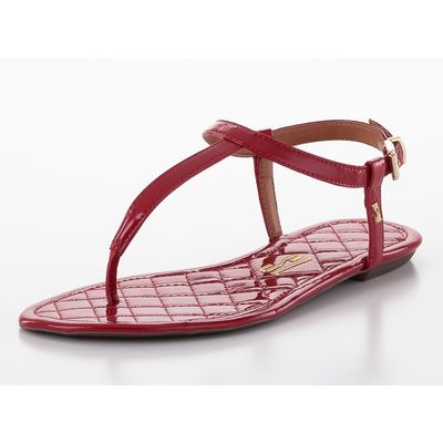 Rasteira Verniz Russian Red