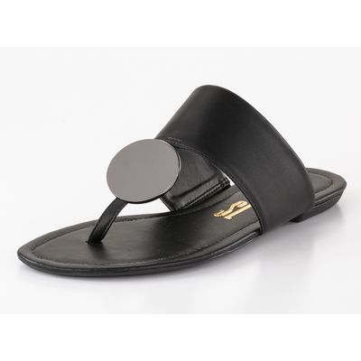 Rasteira New Couro Pelica Soft Preto