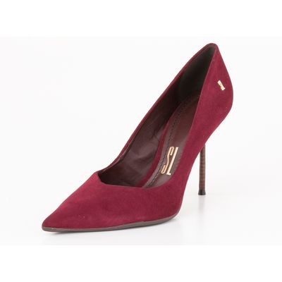 Scarpin Camurça Cabra Malbec