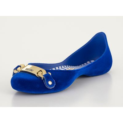 Sapatilha Borracha Flocada Azul
