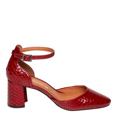 Scarpin Boneca Cobra Vermelho