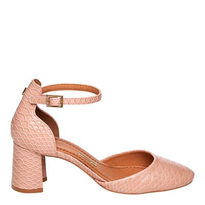 Scarpin Boneca Cobra Bege