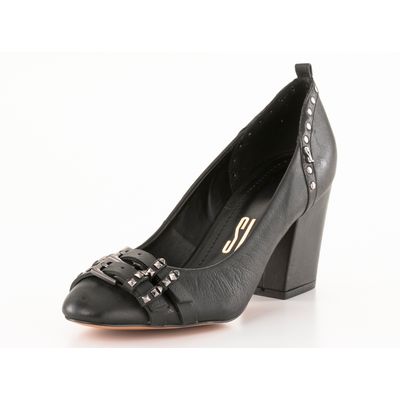 Scarpin Confort Fivela Preto