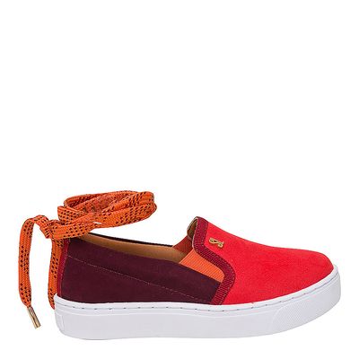 Tênis Slip On Suede Laranja Infantil