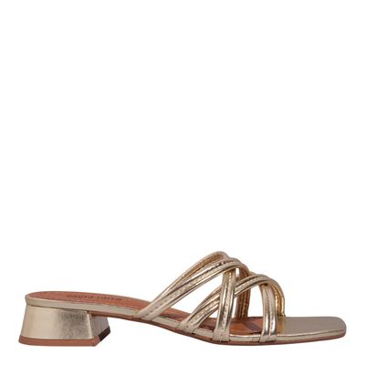 Mule Metalizado Dourado