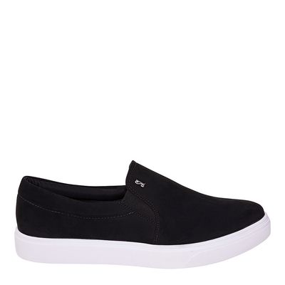 Tênis Slip On Acamurçado Preto
