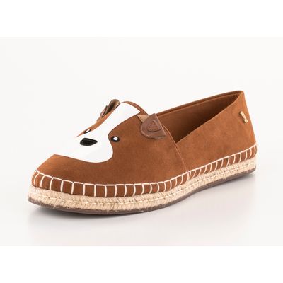Espadrille Suede Dog Marrom