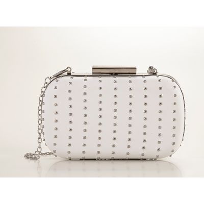 Clutch Mestiço Tachas Branca