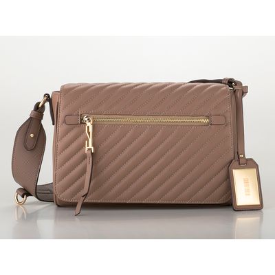 Bolsa Mestiço Matelassê Marrom e Dourado