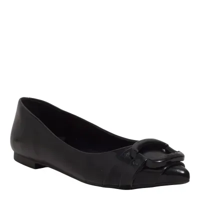 Sapatilha Napa Madri Preto Bico Fino