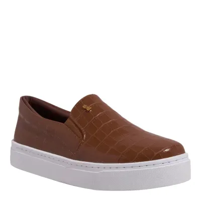 Tênis Slip On Croco Marrom