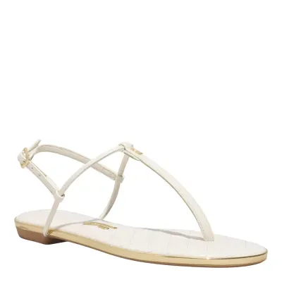 Rasteira Tira Salomé Verniz Bege