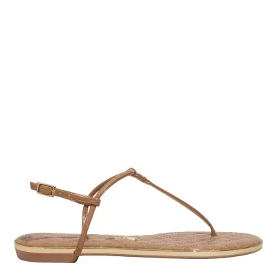 Rasteira Tira Salomé Napa Madri Marrom Claro