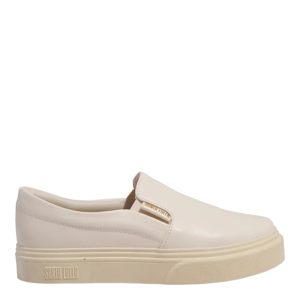 オルゴール nonta Tênis Slip On Napa Soft Bege - Santa Lolla
