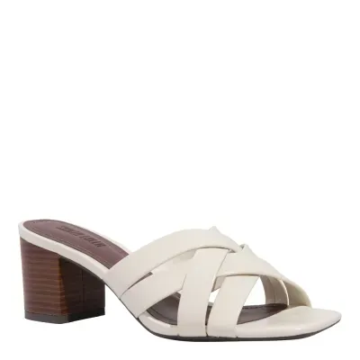 Mule Napa Off White Salto Bloco Baixo