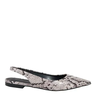 Sapatilha Animaler Estampa Cobra Bico Fino