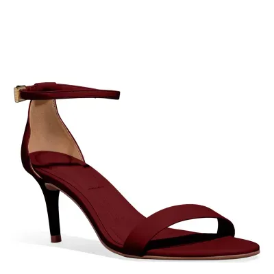 Sandália Napa Soft Salto Fino Marrom