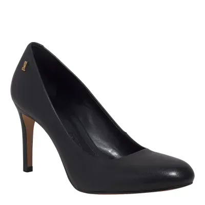 Scarpin Boneca Couro Pelica Soft Bico Redondo Preto