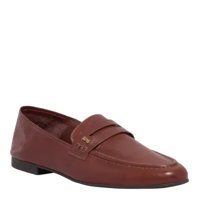 Mocassim Couro Nobre Soft Bico Redondo Marrom Terracota