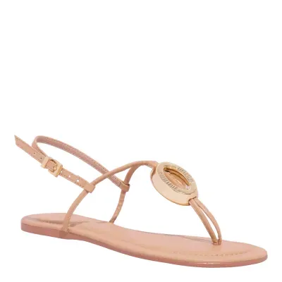 Rasteira Napa Soft Bege Palha