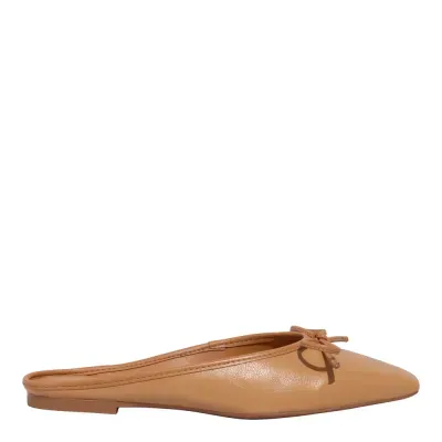 Mocassim Mule Couro Nobre Soft Caramelo