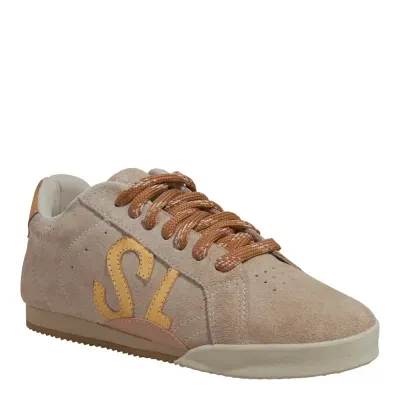 Tênis Couro Camurça Bege