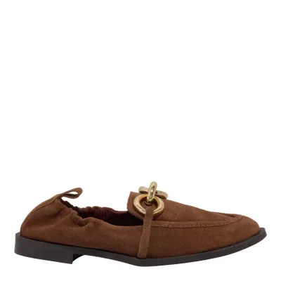 Mocassim Couro Camurça Marrom Terracota