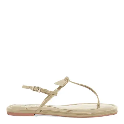 Rasteira Metalizada Dourada