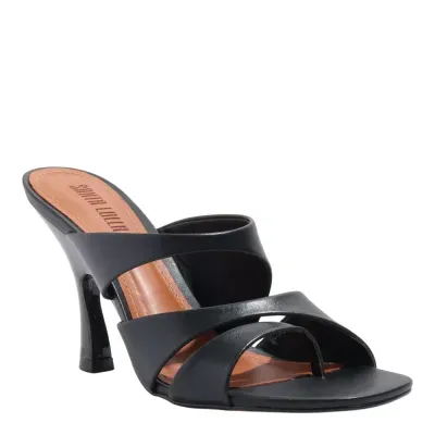 Mule Couro Nobre Soft Salto Taça Preto