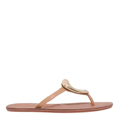 Rasteira Napa Santorine Bege Palha