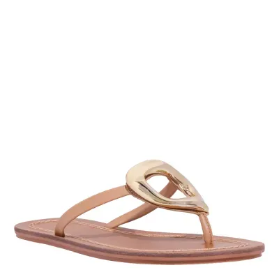 Rasteira Napa Santorine Bege Palha