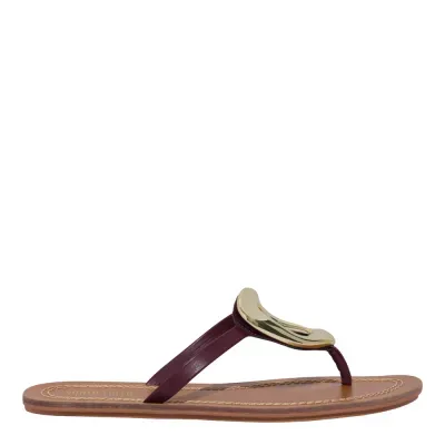 Rasteira Napa Paris Vermelho Malbec