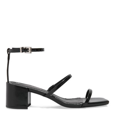 Sandália Lolla Napa Madri Preta Salto Bloco Baixo