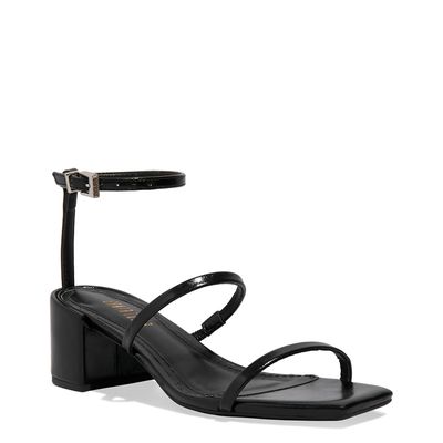 Sandália Lolla Napa Madri Preta Salto Bloco Baixo