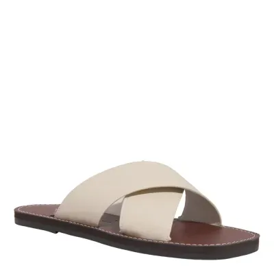 Rasteira Tira Cruzada Napa Soft Creme