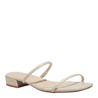 Mule Napa Madri Off White Bico Quadrado