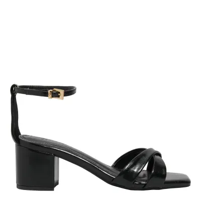 Sandalia Napa Madri Preto Salto Bloco Baixo