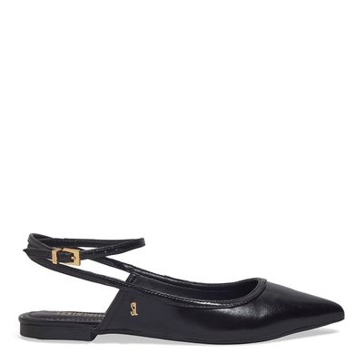 Sapatilha Napa Madri Preto Bico Fino