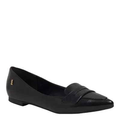 Sapatilha Napa Madri Preto Bico Fino