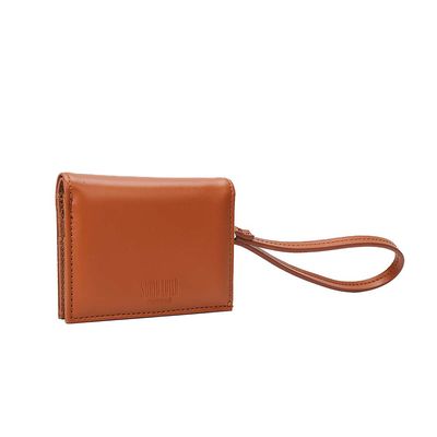 Carteira Soft Alça De Mão Marrom Brick