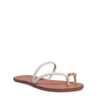 Rasteira Couro Nobre Metal Bold Off White