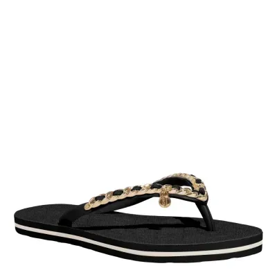 Chinelo Flip Flop Preto Corrente